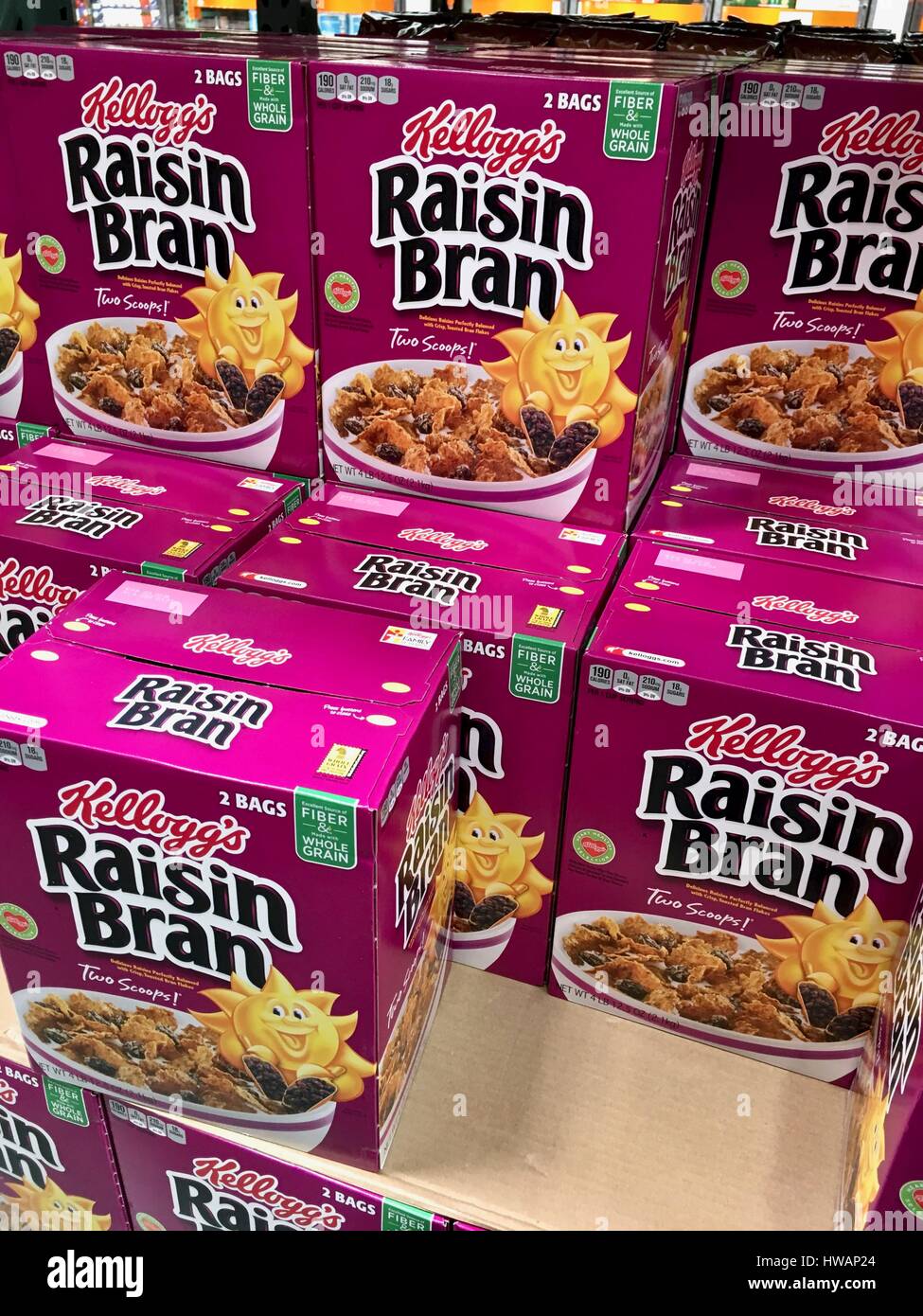Raisin bran bulk sale at Costco Stock Photo Alamy
