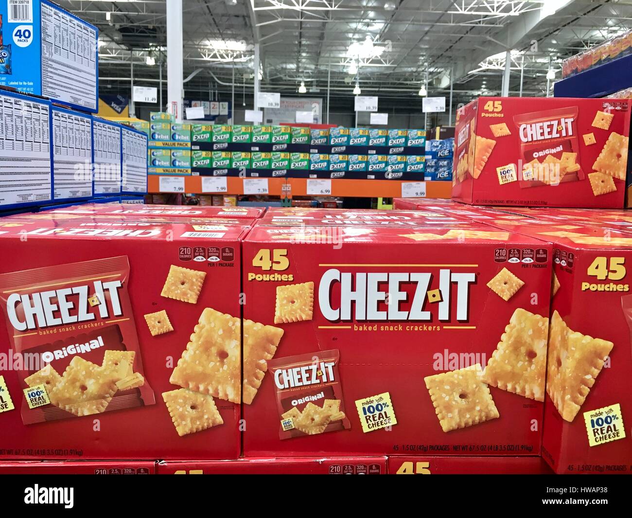 Cheezit snacks in costco Stock Photo Alamy