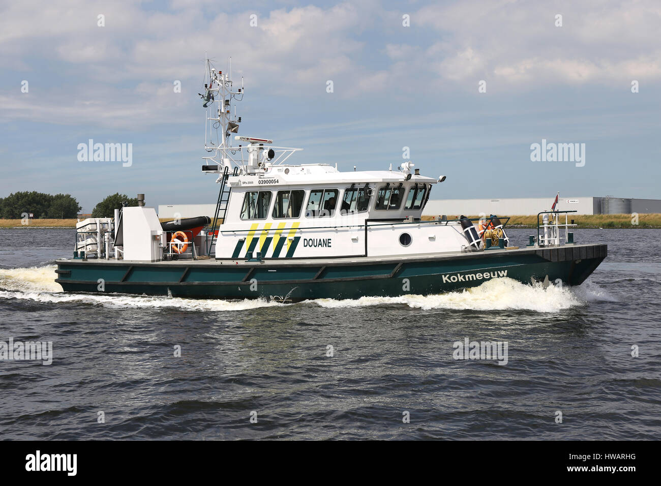 Dutch customs boat KOKMEEUW (seagull) on patrol Stock Photo