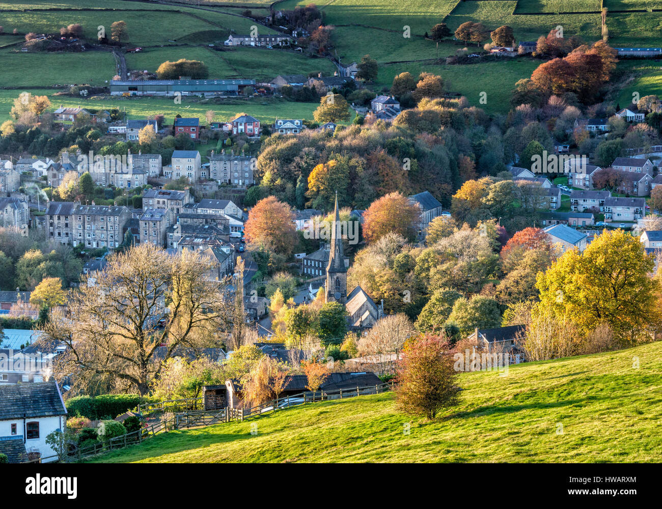 the village of ripponden in calderdale west yorkshire Stock Photo