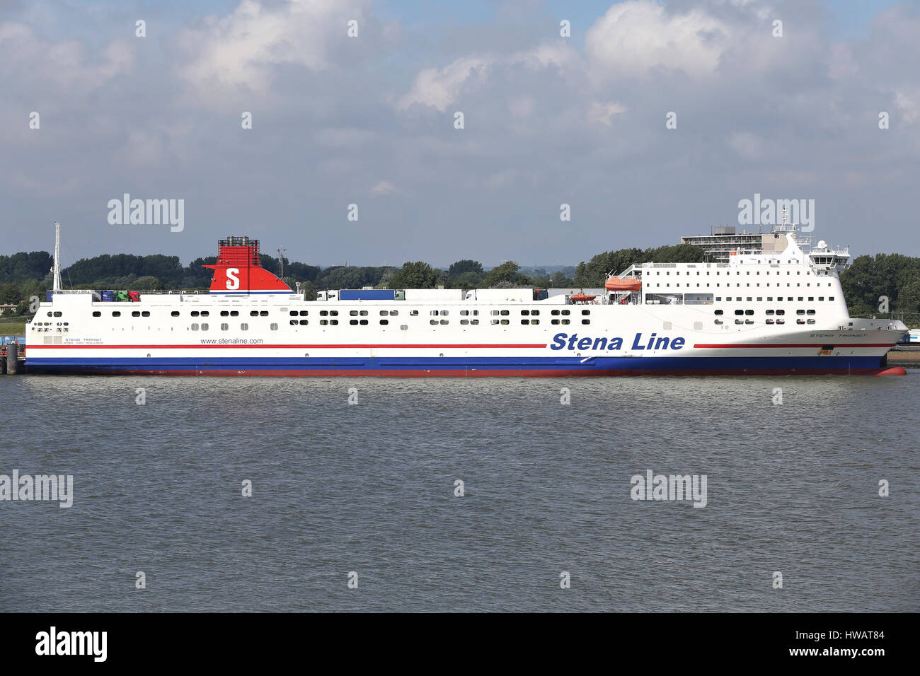 STENA TRANSIT at terminal in Hook of Holland Stock Photo