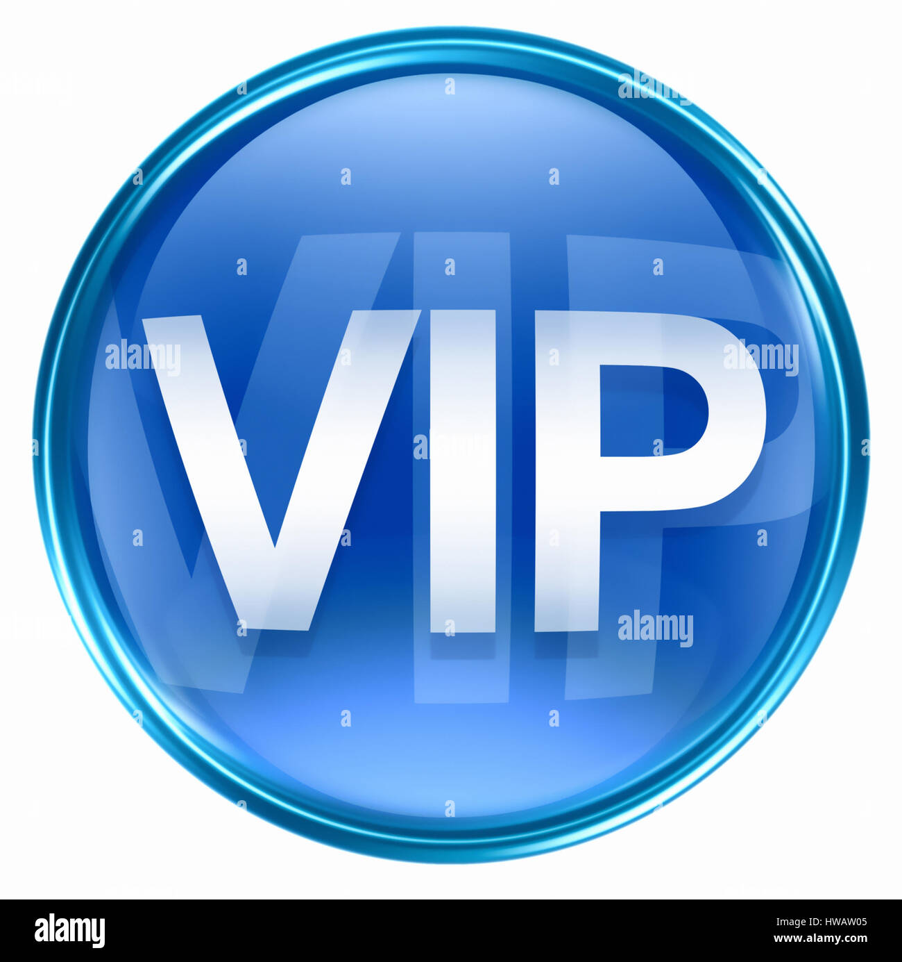 VIP icon blue, isolated on white background Stock Photo - Alamy