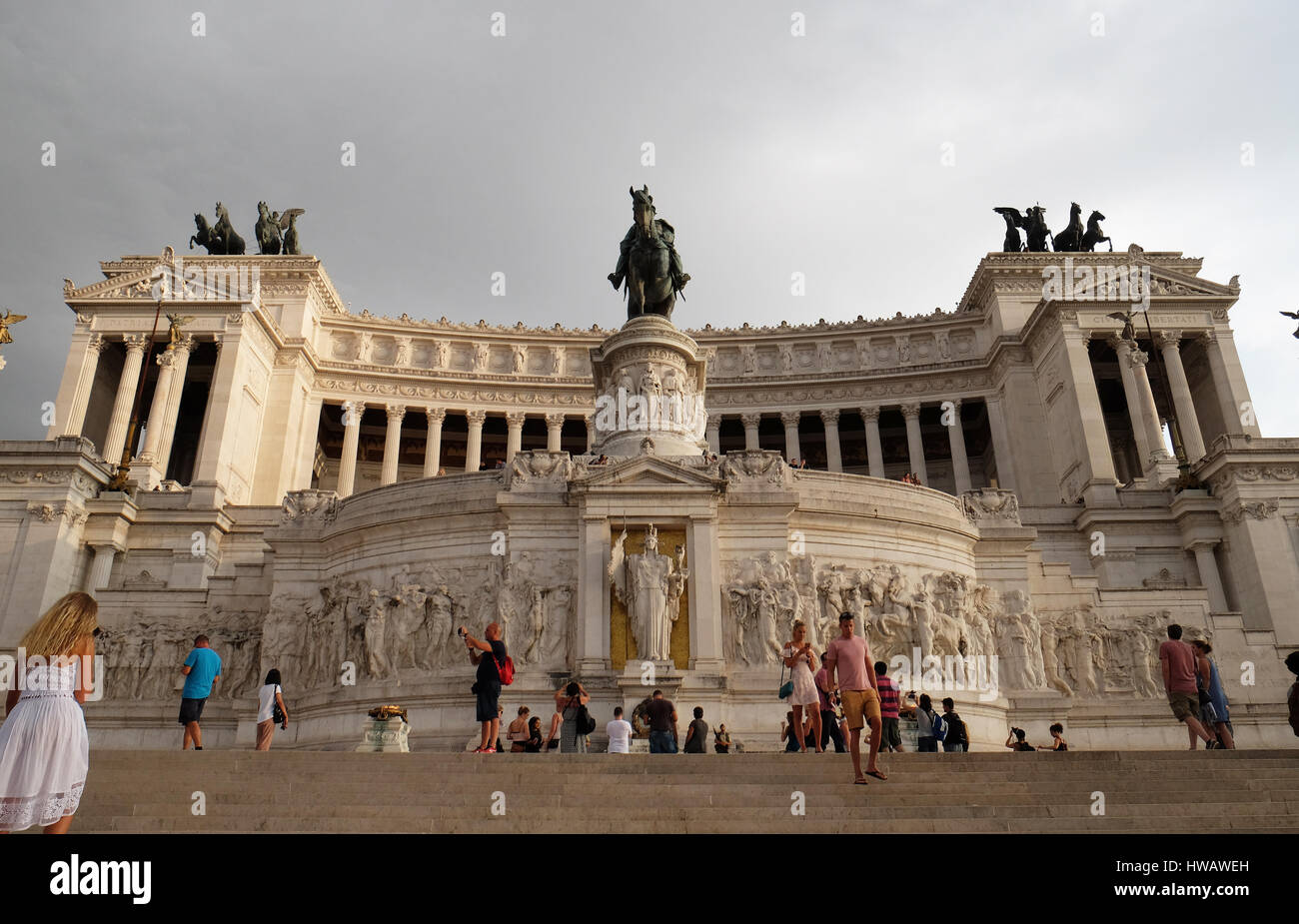 Altare della Patria, Venice Square, Rome, Italy  on September 01, 2016. Stock Photo