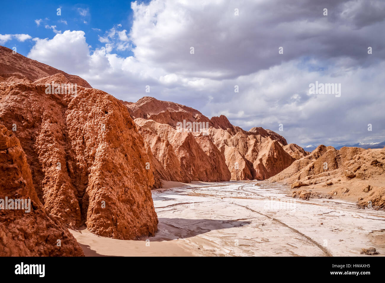 Valle de la muerte landscape in San Pedro de Atacama, Chile Stock Photo