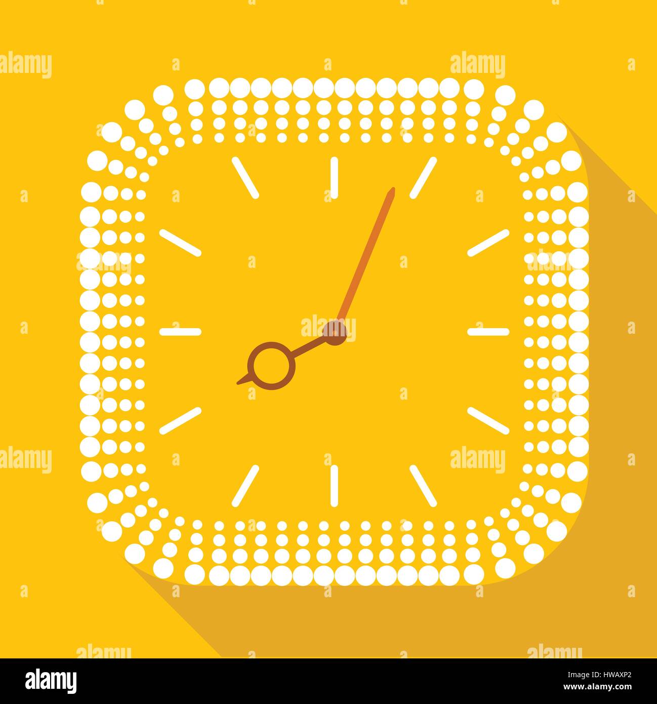 Square clock without numbers icon, flat style Stock Vector Image & Art ...