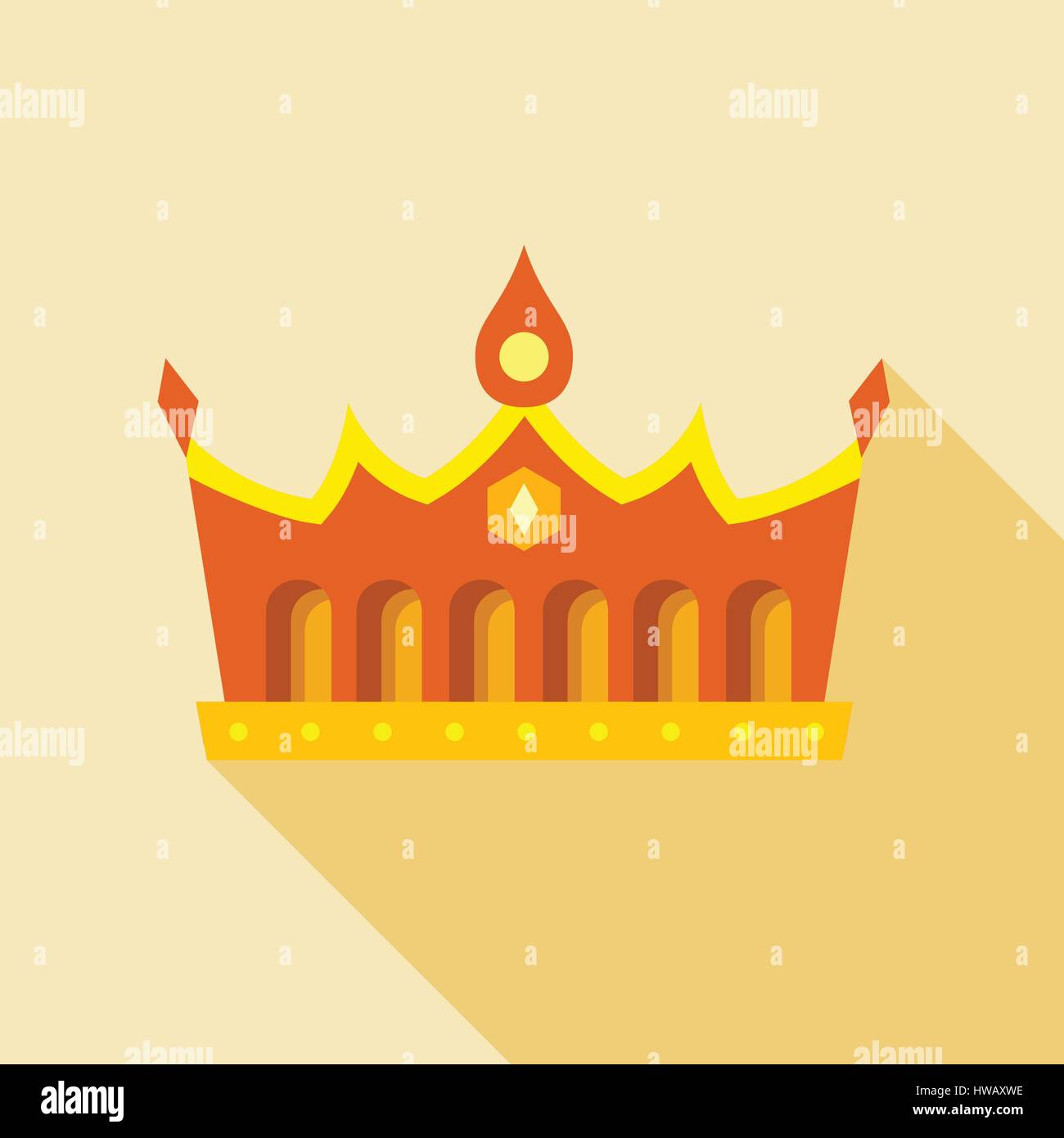 Royal gold crown icon, flat style Stock Vector Image & Art - Alamy
