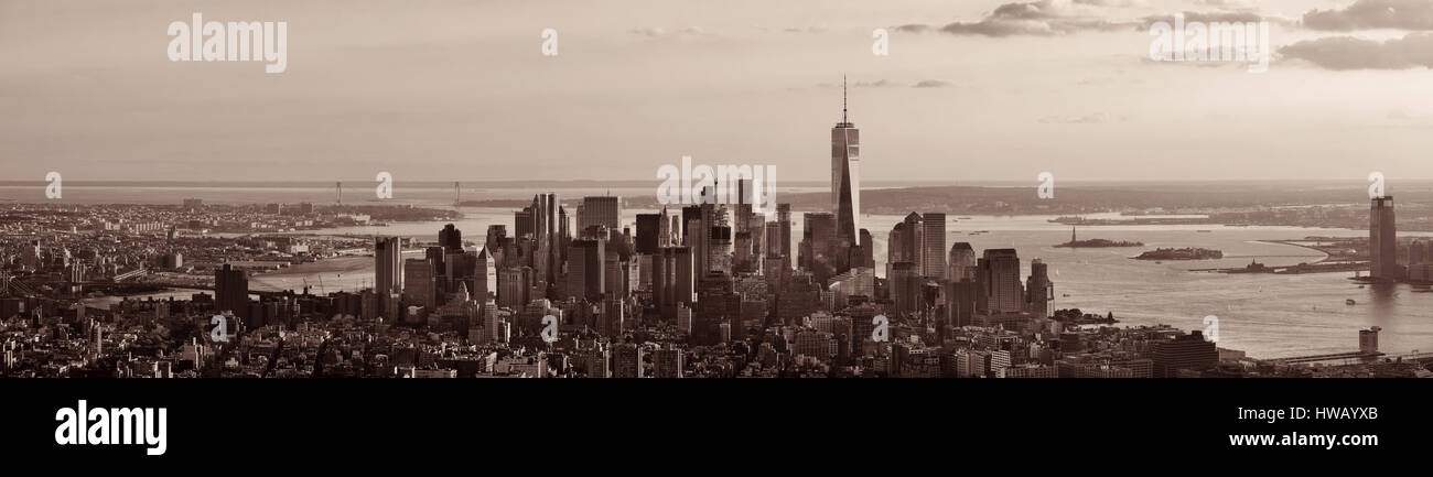 New york skyline panoramic view hi-res stock photography and images - Alamy