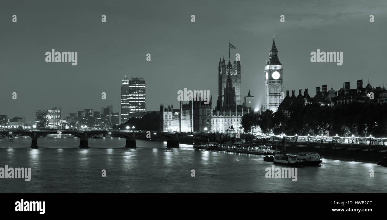 House of Parliament panorama in Westminster in London. Stock Photo