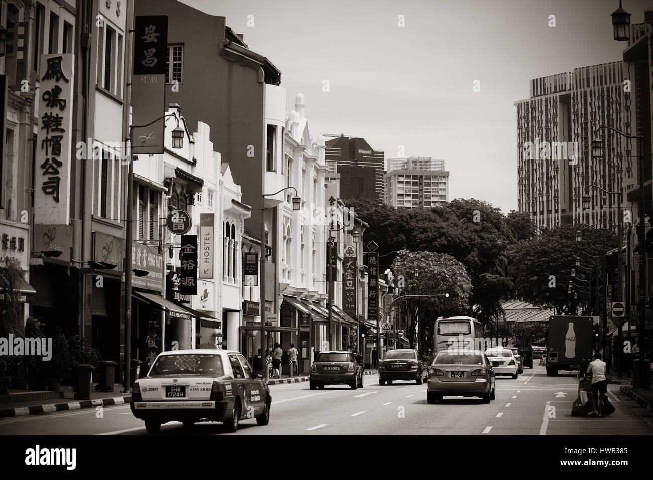 Singapore city urban street hi-res stock photography and images - Alamy