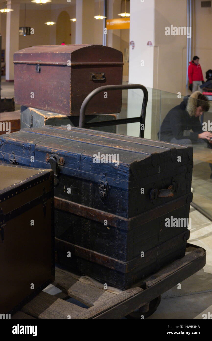Ellis Island Baggage Room Stock Photo Alamy