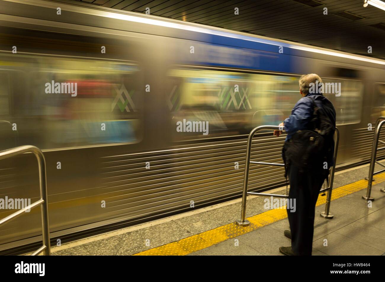 Brazil, Sao Paulo state, Sao Paulo, metro station Stock Photo