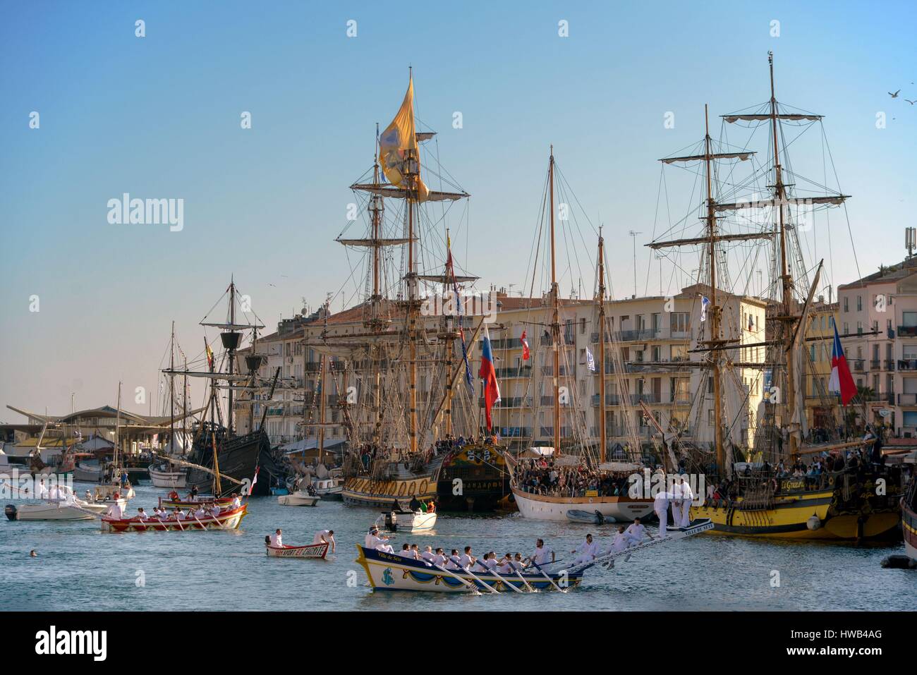 France Herault Sete Escale A Sete Festival Traditional Games On A Channel With Tall Ships Background Stock Photo Alamy France Herault Sete Escale A Sete Festival Traditional Games On A Channel With Tall Ships Background Stock Photo Alamy