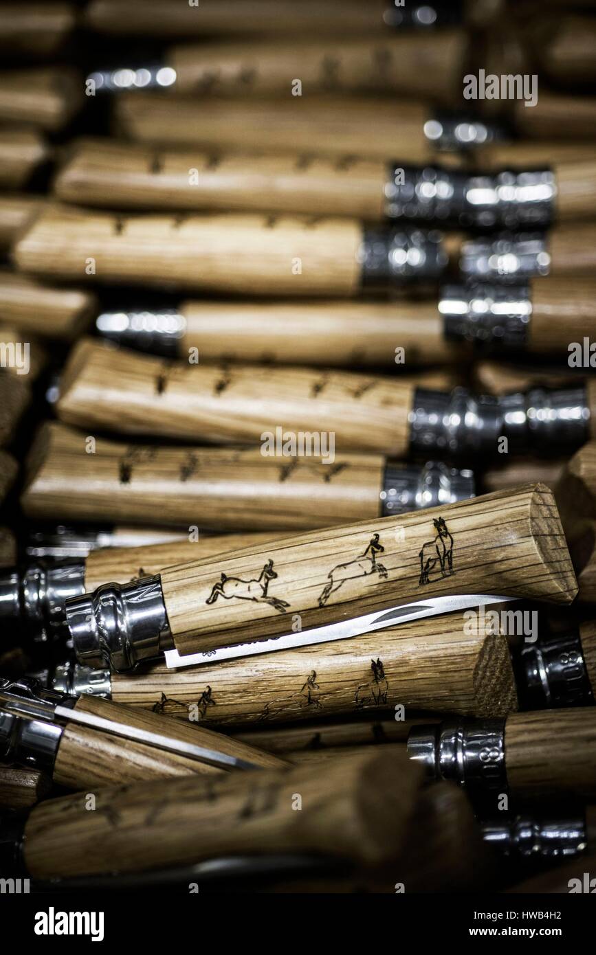 France, Savoie, Chambery, Opinel factory, Opinel pocketknife Stock