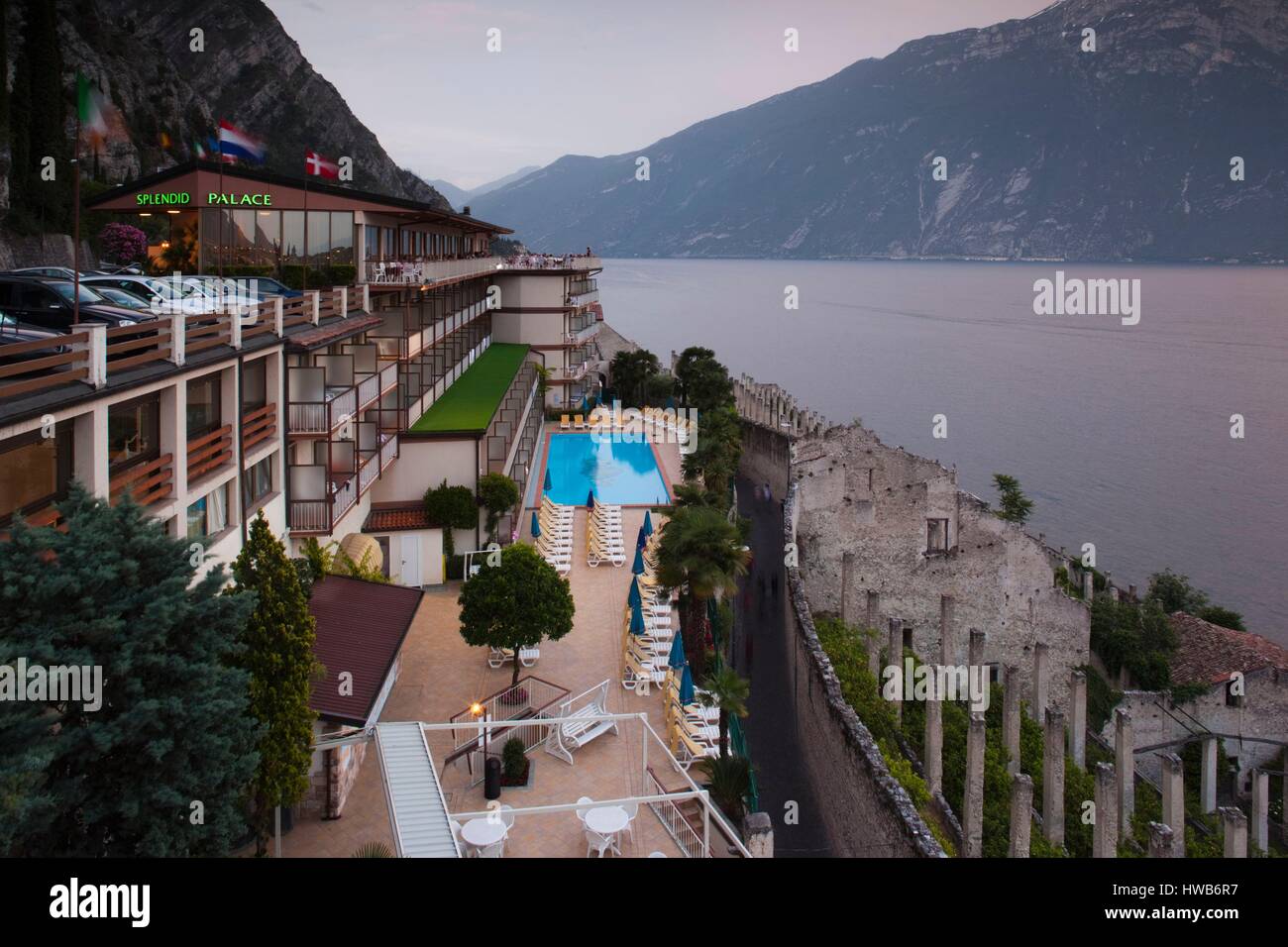 Italy, Lombardy, Lake District, Lake Garda, Limone sul Garda ...