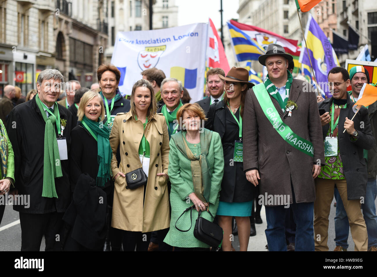 Dara O'Briain Grand Marshal at the St. Patrick's Day parade, London, 2017 Stock Photo