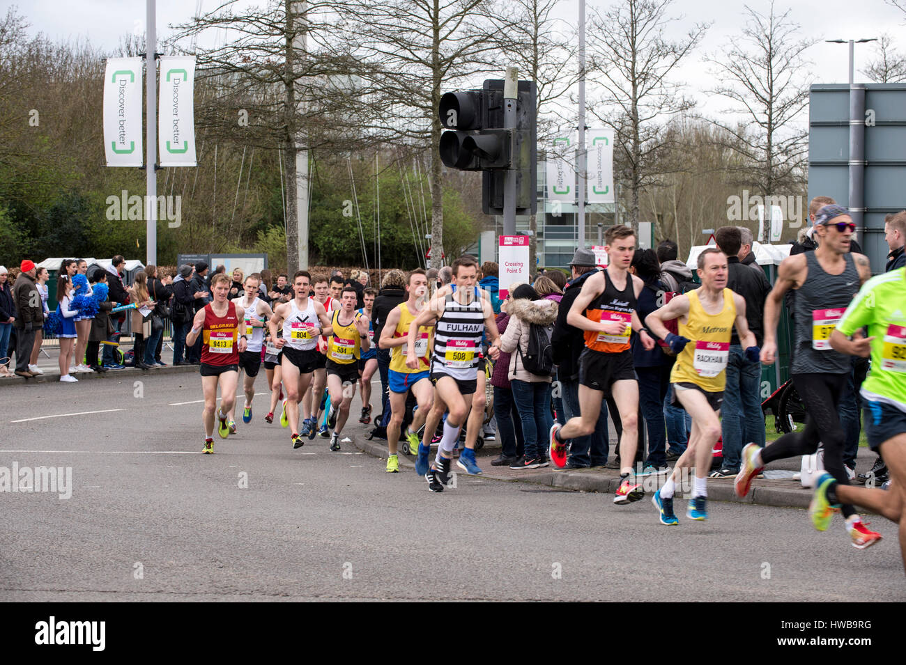 Elite runners start Reading half marathon Stock Photo - Alamy