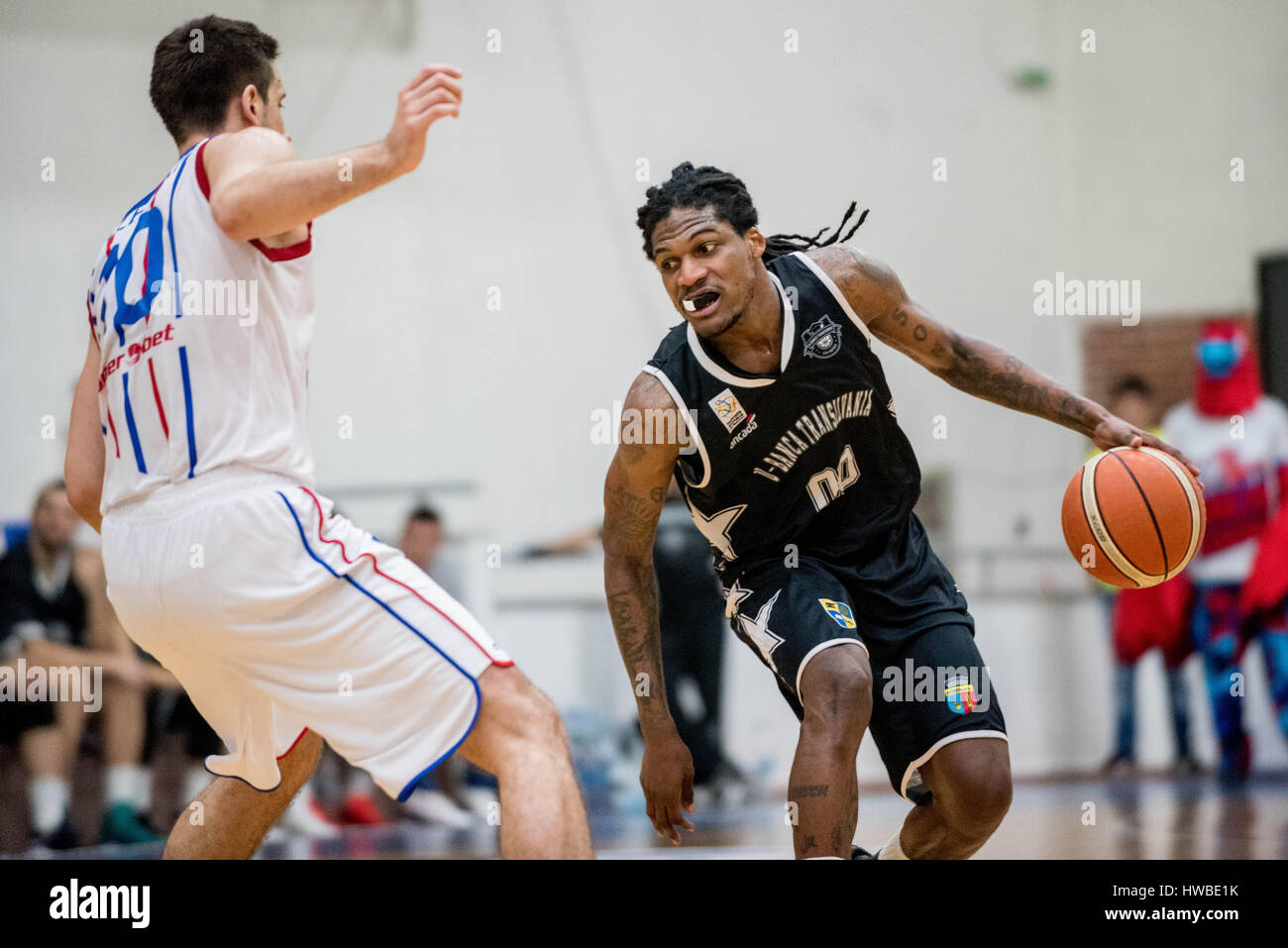 March 18 2017 Kyndall Dykes 00 Of U Bt Cluj Napoca During The Lnbm Men S National Basketball League Game Between Steaua Csm Eximbank Bucharest And U Bt Cluj At Sala Regimentului De