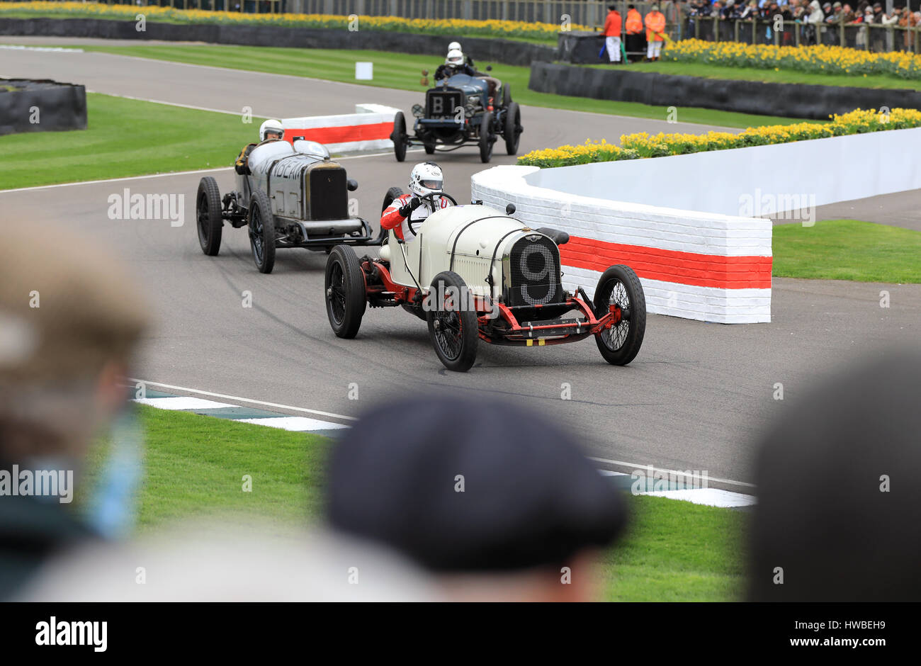Chichester, Sussex, UK. 19th Mar, 2017. 1922 Bentley 3 litre TT - The S.F. Edge Tropy. The Goodwood Members' Meeting is a packed weekend of motor racing founded by Lord March, which aims to recreate the atmosphere and camaraderie of the original BARC Members' Meetings held at Goodwood throughout the Fifties and Sixties until the circuit closed for racing in 1966. Credit: Oliver Dixon/Alamy Live News Stock Photo