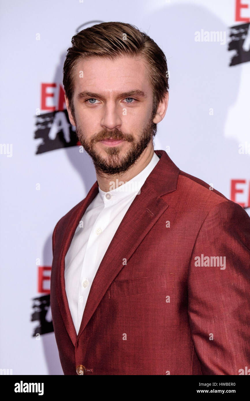 London, UK. 19th Mar, 2017. Dan Stevens attends The Three Empire Awards