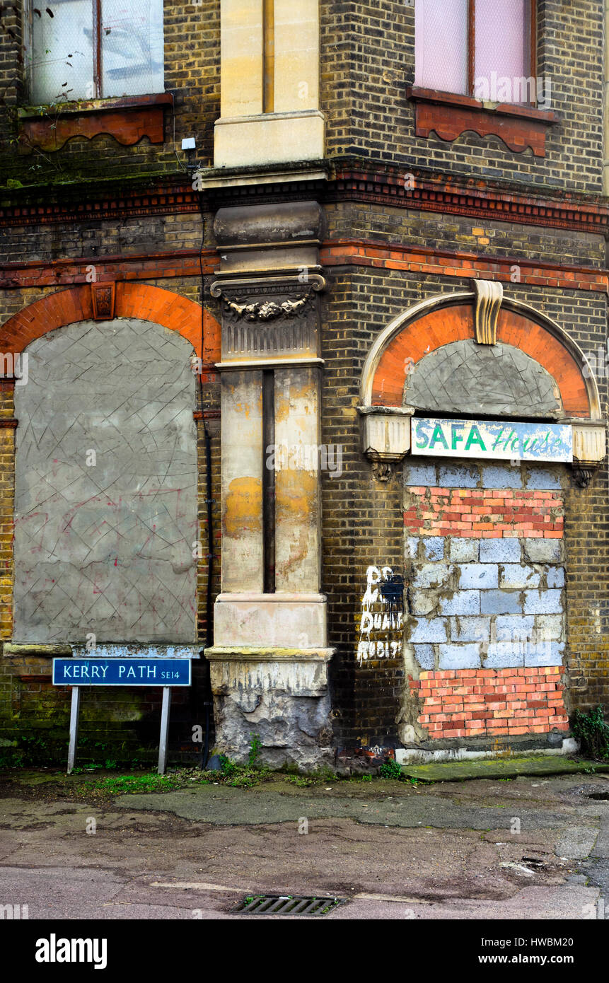 Abandoned building in New Cross - London, England Stock Photo
