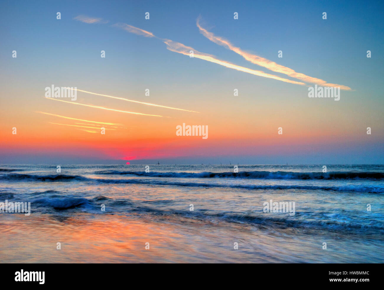 Beautiful sunrise over the sea Stock Photo - Alamy
