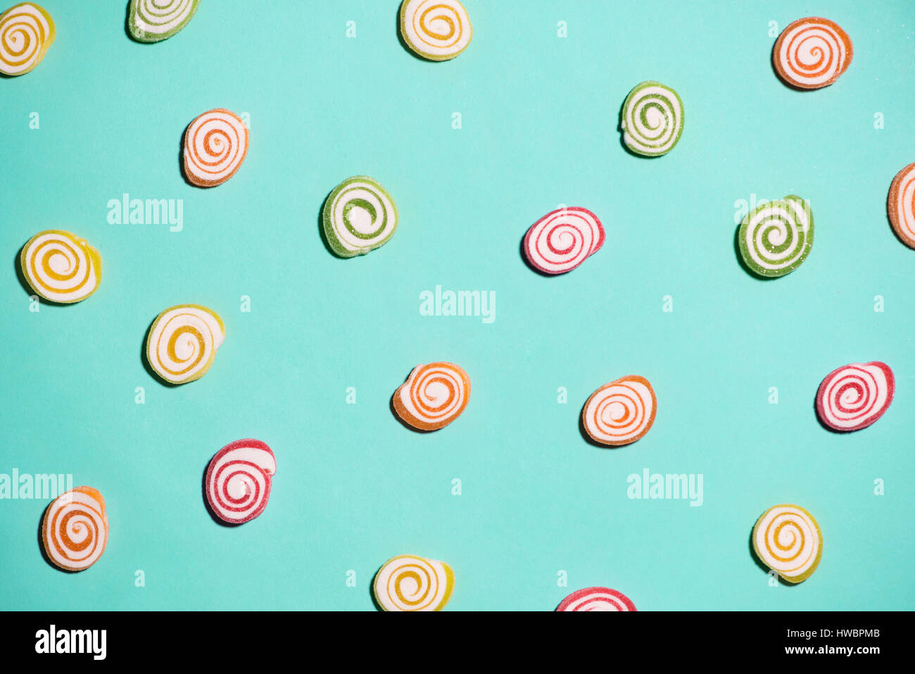 Colorful candies and jellies as background Stock Photo