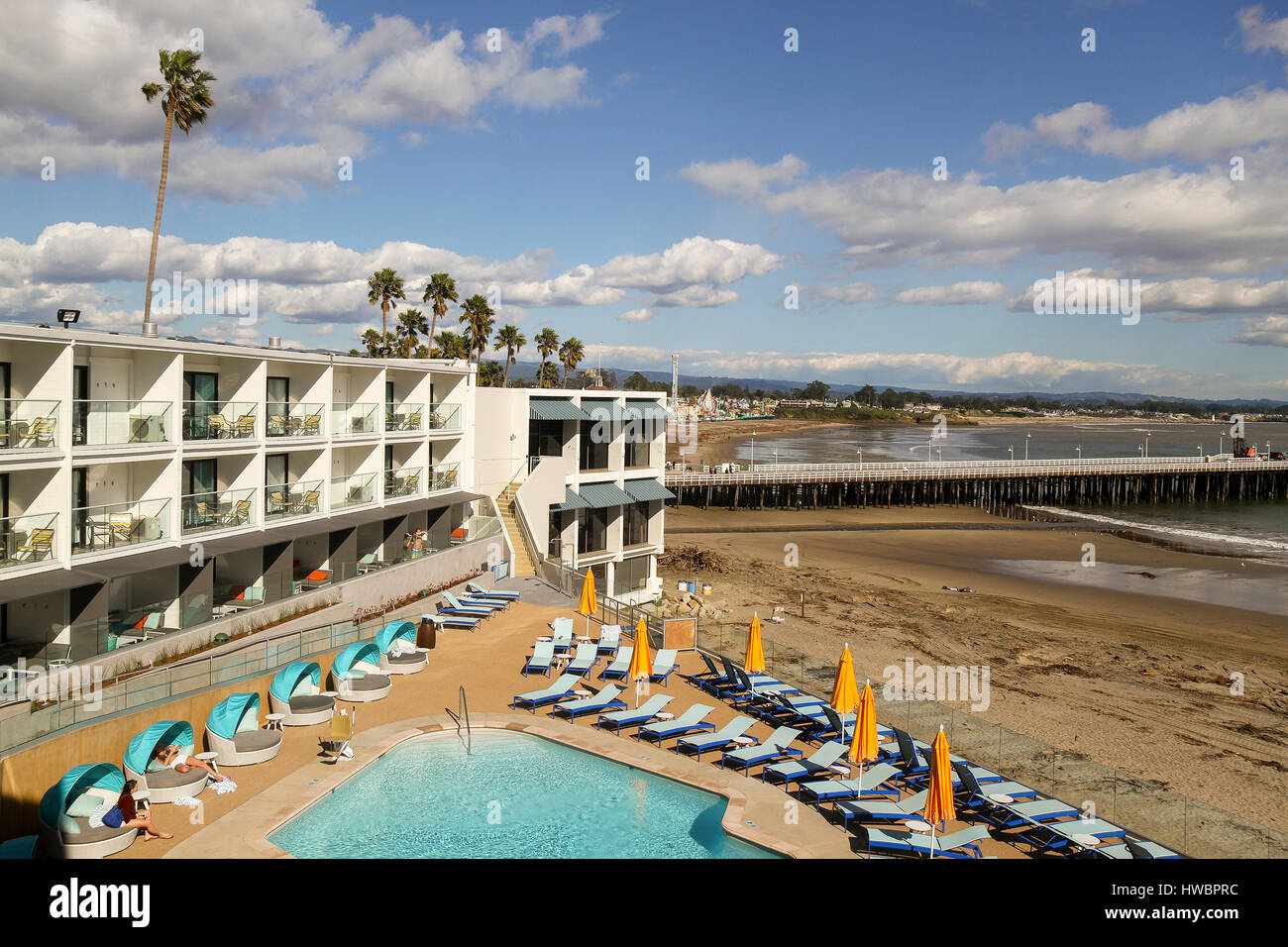 The Dream Inn, Santa Cruz, California, United States Stock Photo