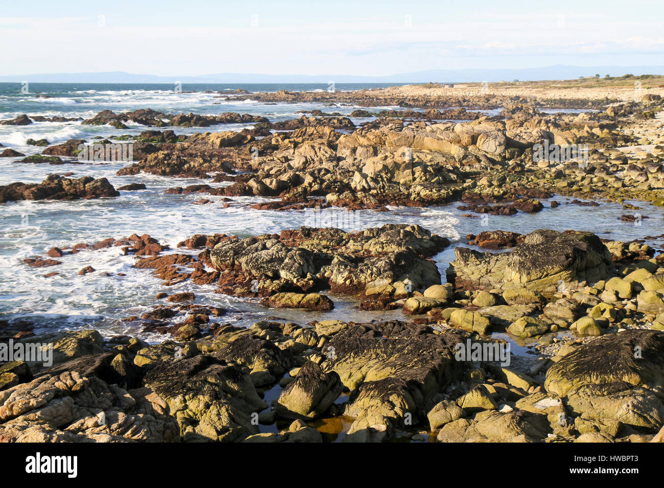 The shoreline along 17-Mile Drive, Monterey Peninsula, California, United States Stock Photo