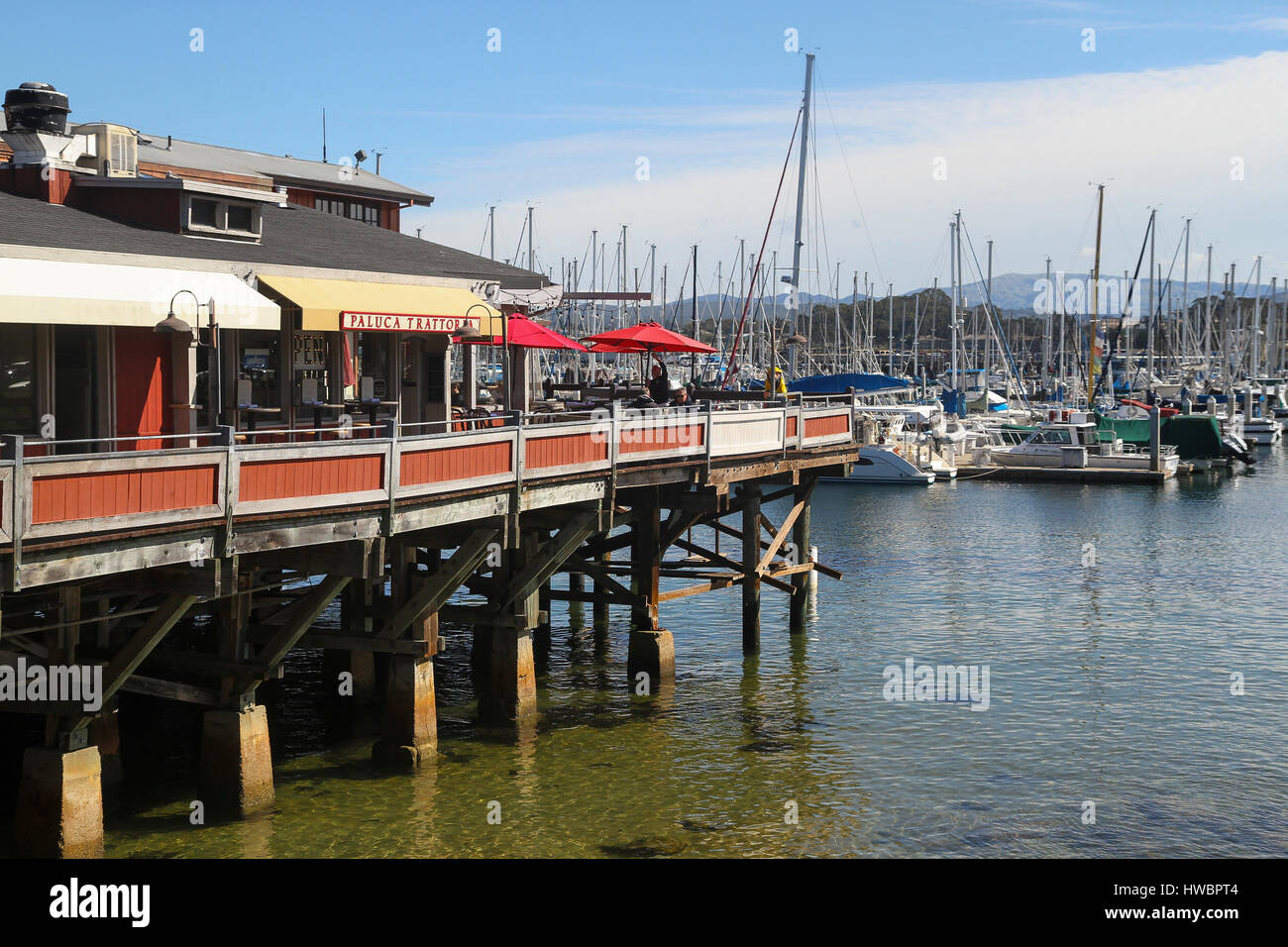 Paluca Trattoria, Fisherman's Wharf, Monterey, California, United States Stock Photo