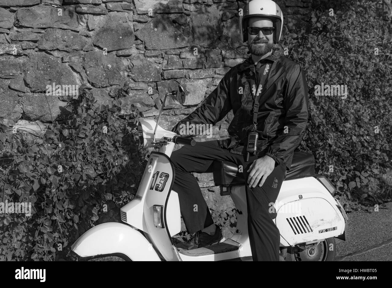 Vespa Black and White Stock Photos & Images - Alamy