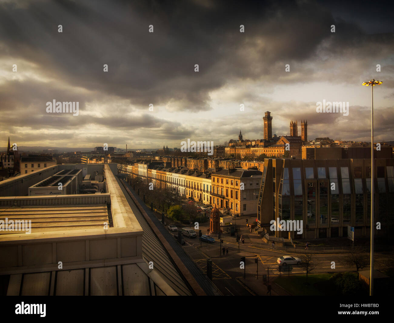 Dramatic skies over Glasgow City Centre Stock Photo - Alamy