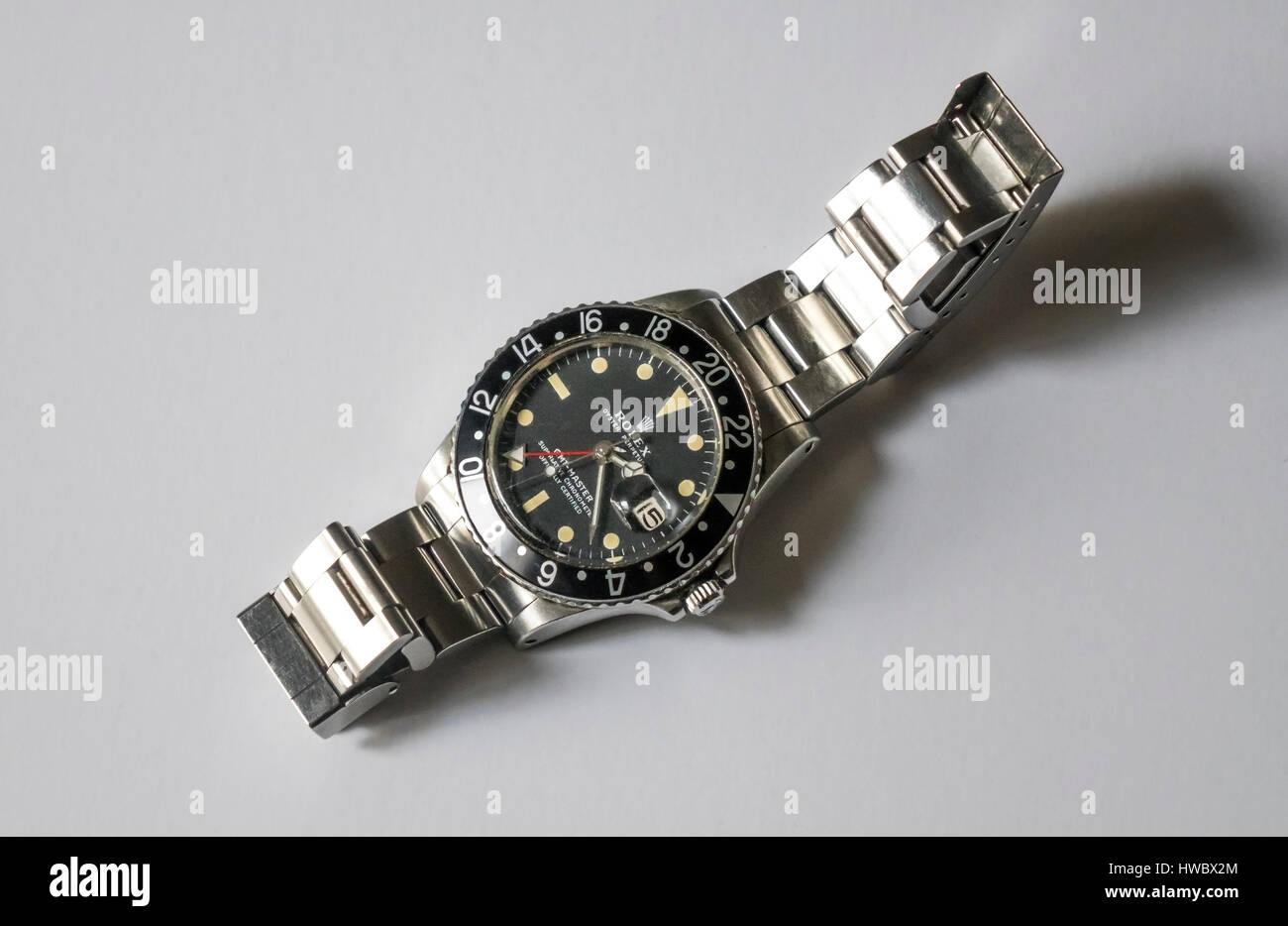 An original Rolex GMT Master with Oyster bracelet Stock Photo