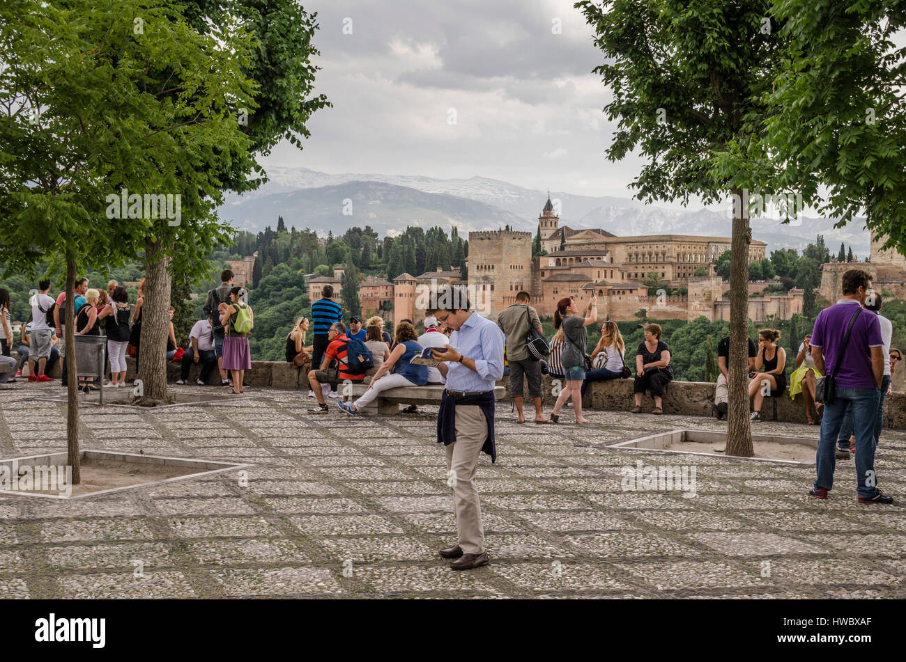 Alhambra, Granada, province of Granada, Andalusia, Spain, Europe Stock Photo
