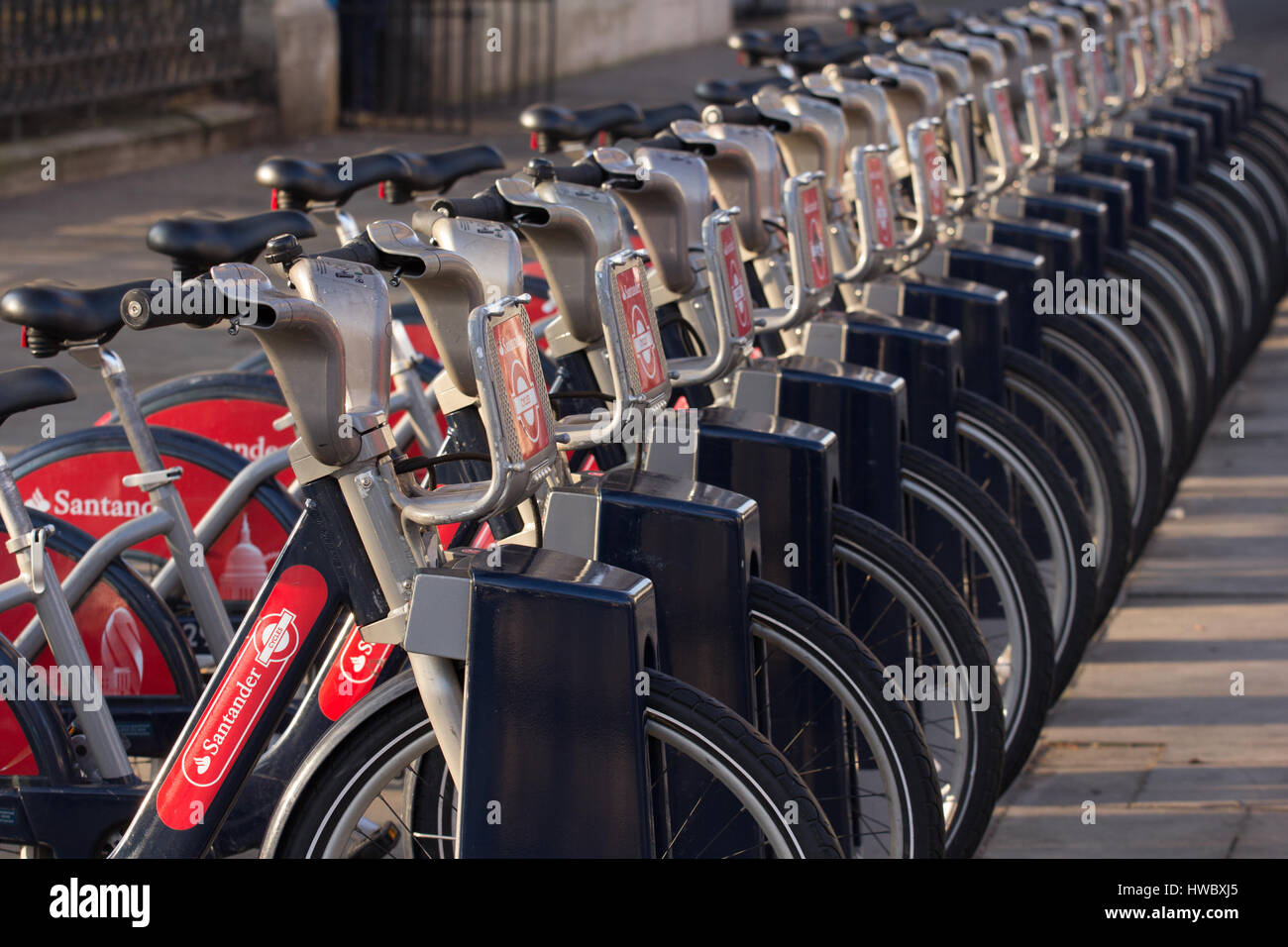 Santander Cycles Stock Photo