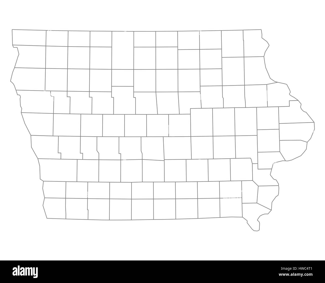 Map Of Iowa HWC4T1 
