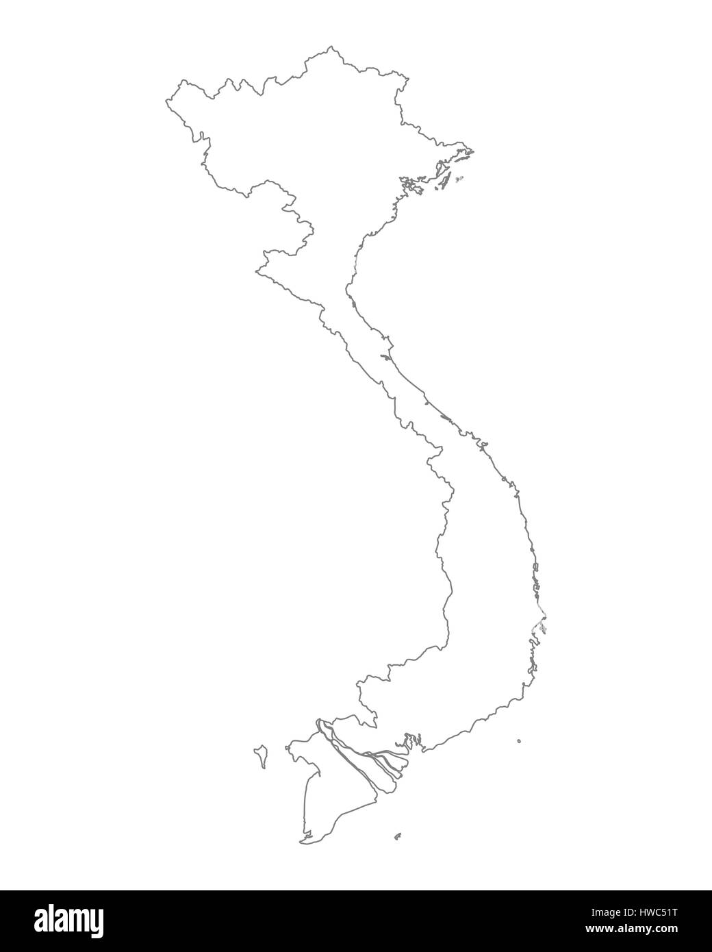Map of Vietnam Stock Photo - Alamy