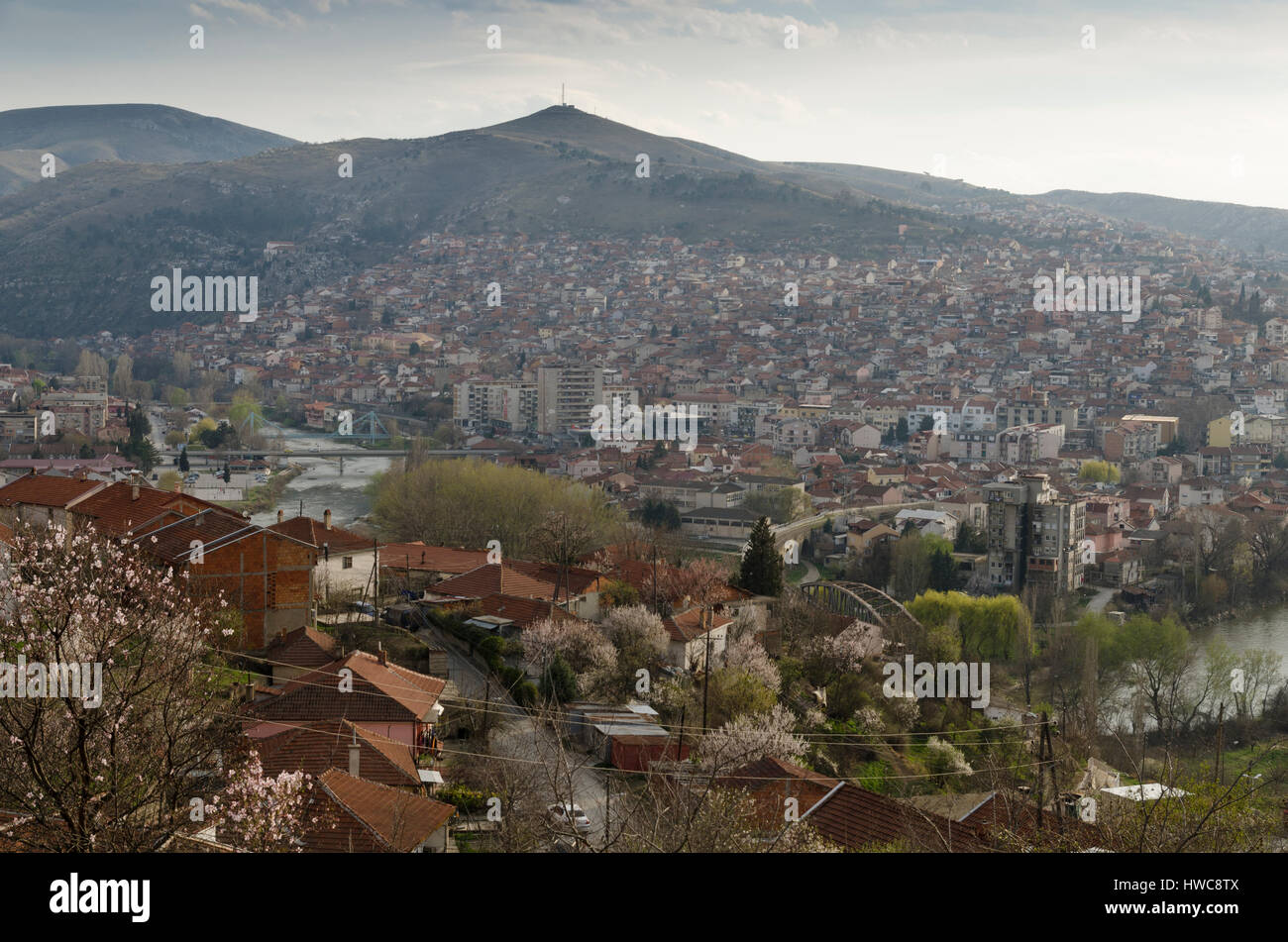 Panorama view of Veles, Macedonia Stock Photo - Alamy