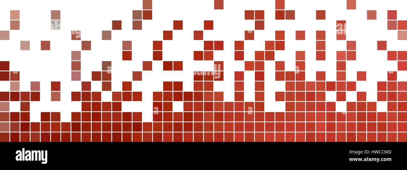 abstract vector square pixel mosaic background - red Stock Vector Image ...