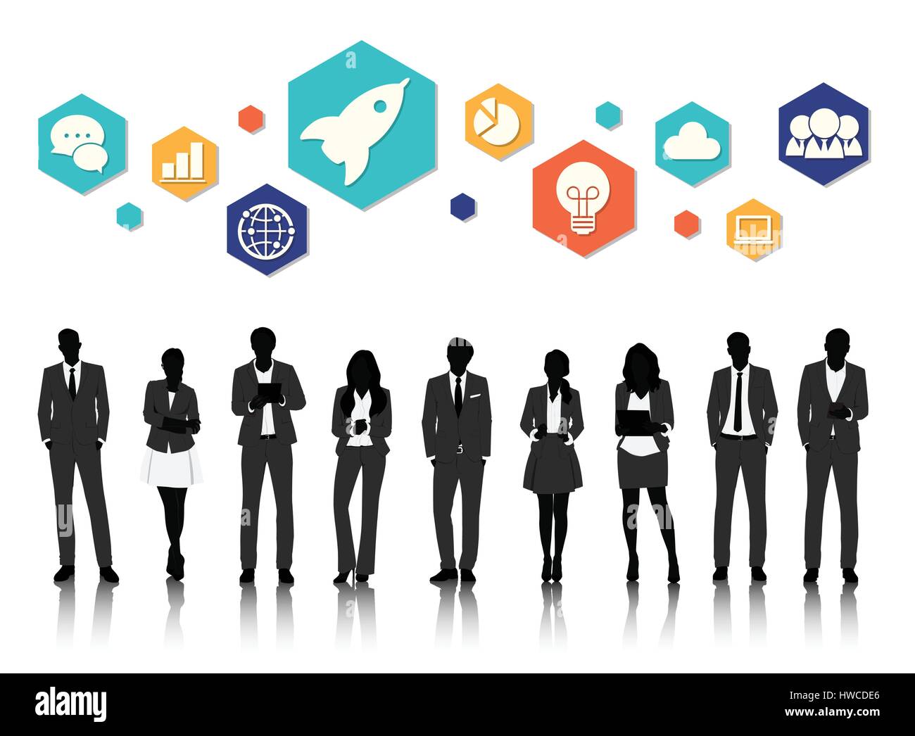 Vector UI Illustration Business People Concept Stock Vector Image & Art ...