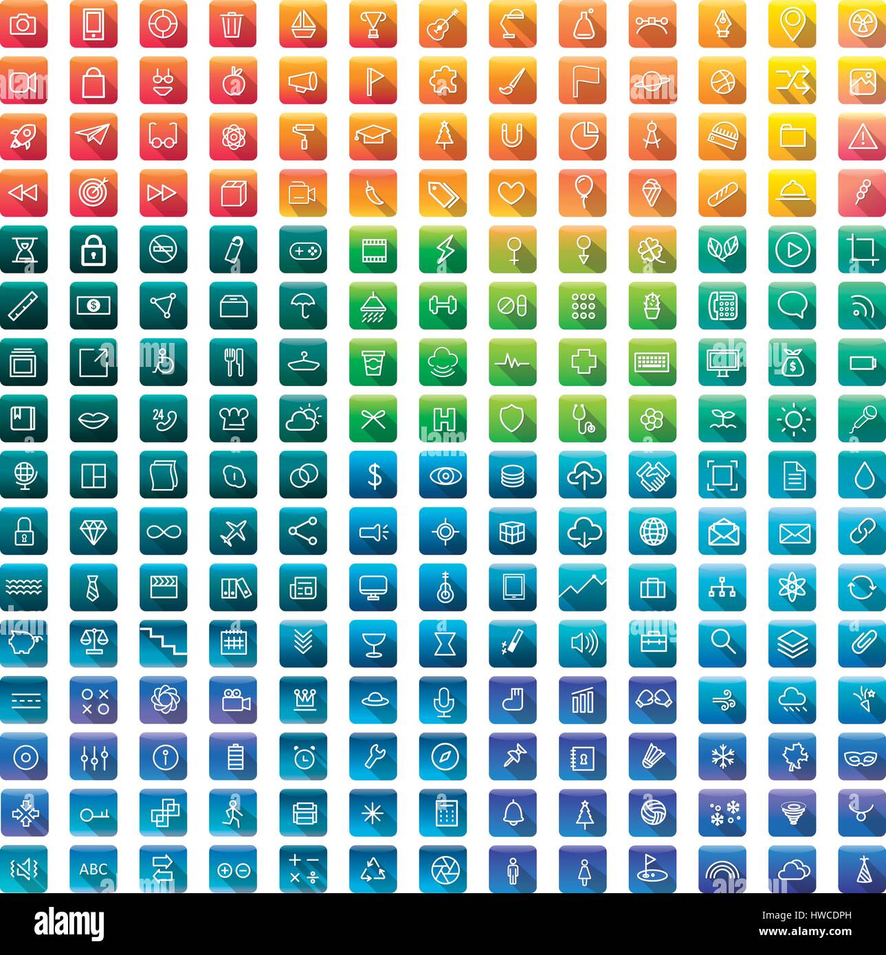 Icon Collection Vector Application Content Concept Stock Vector Image ...