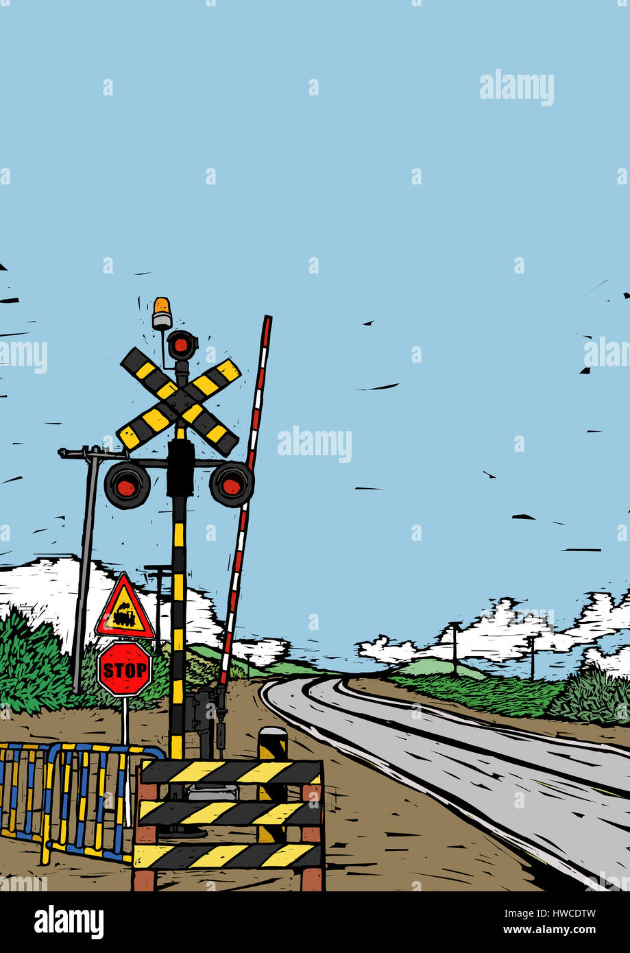 Railroad Crossing Clip Art