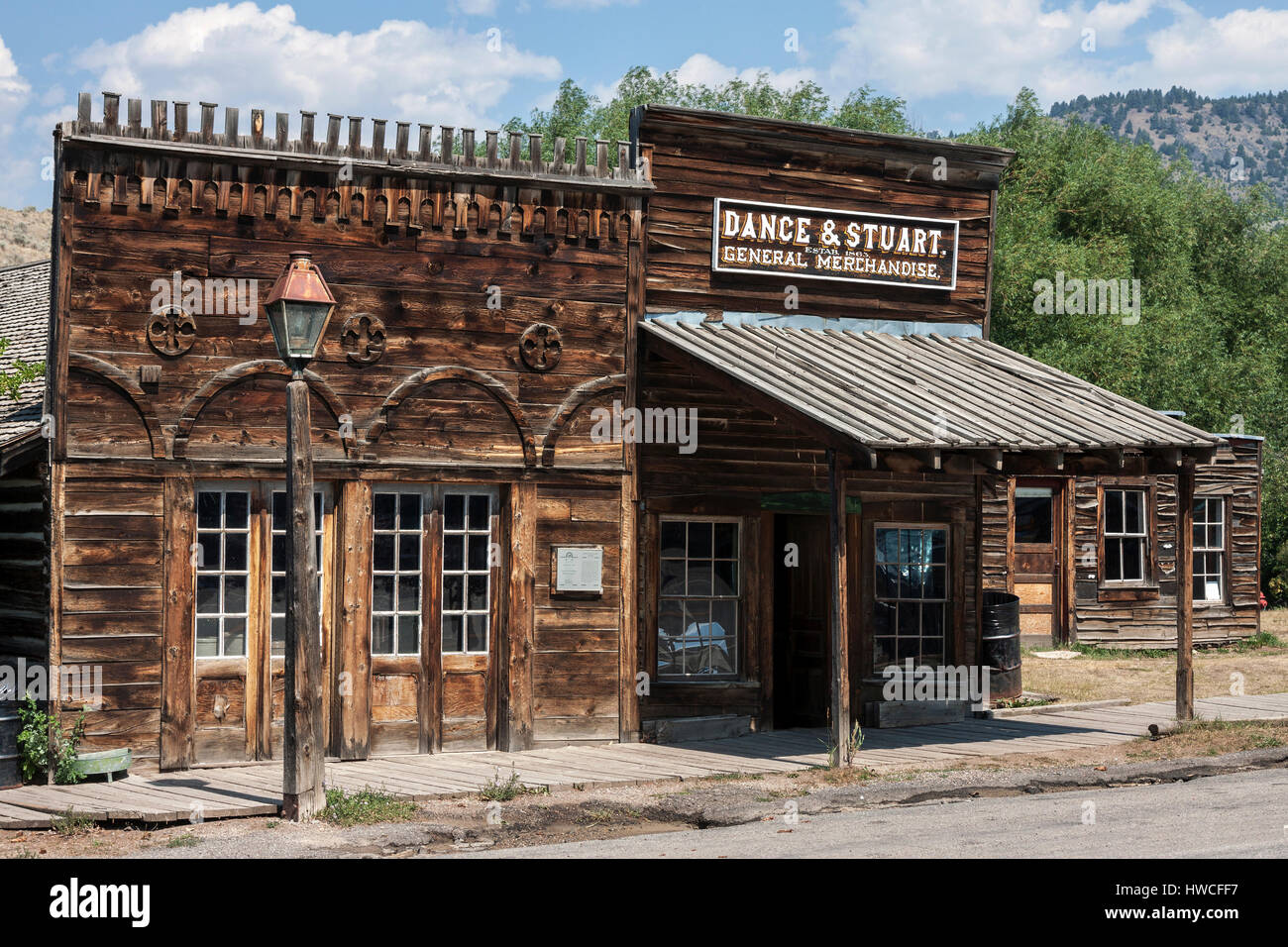 Historic Building, Virginia City, former gold mining town, Montana Province, USA Stock Photo