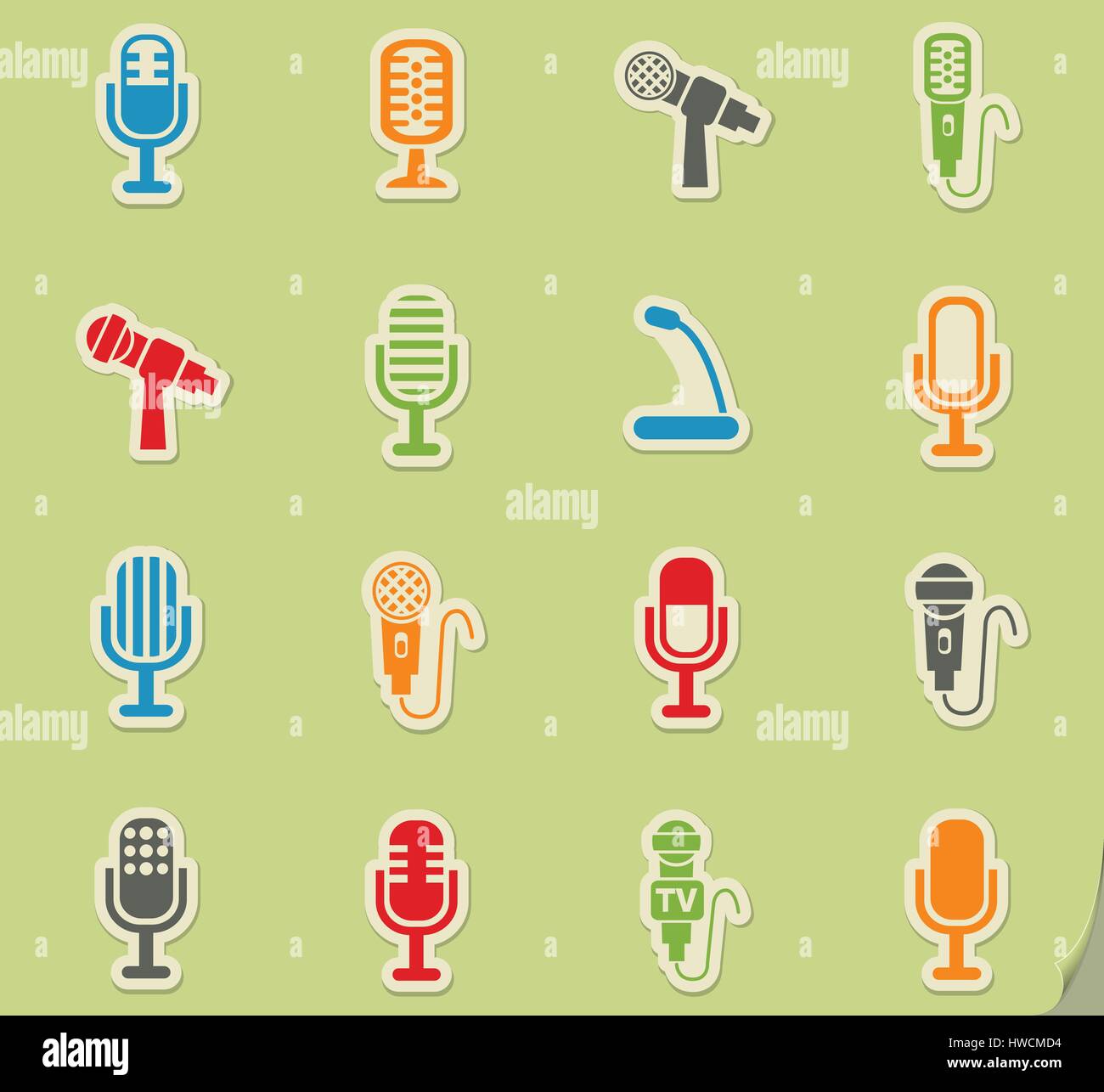 microphone web icons for user interface design Stock Vector Image & Art ...
