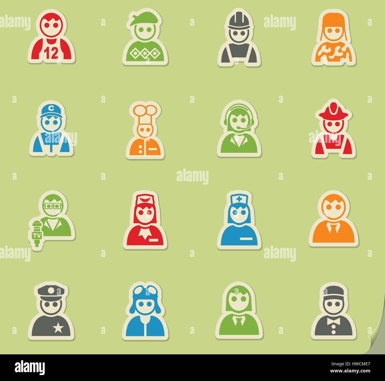occupation web icons for user interface design Stock Vector Image & Art ...
