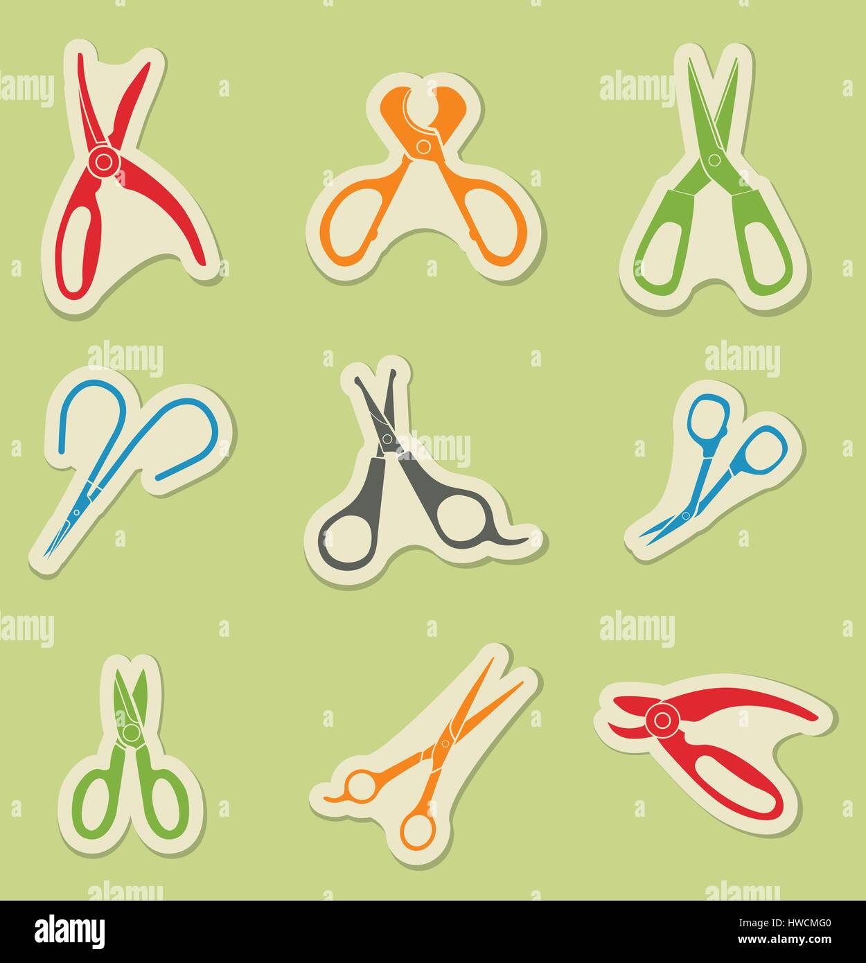 Scissors simply symbols for web and user interface Stock Vector Image ...