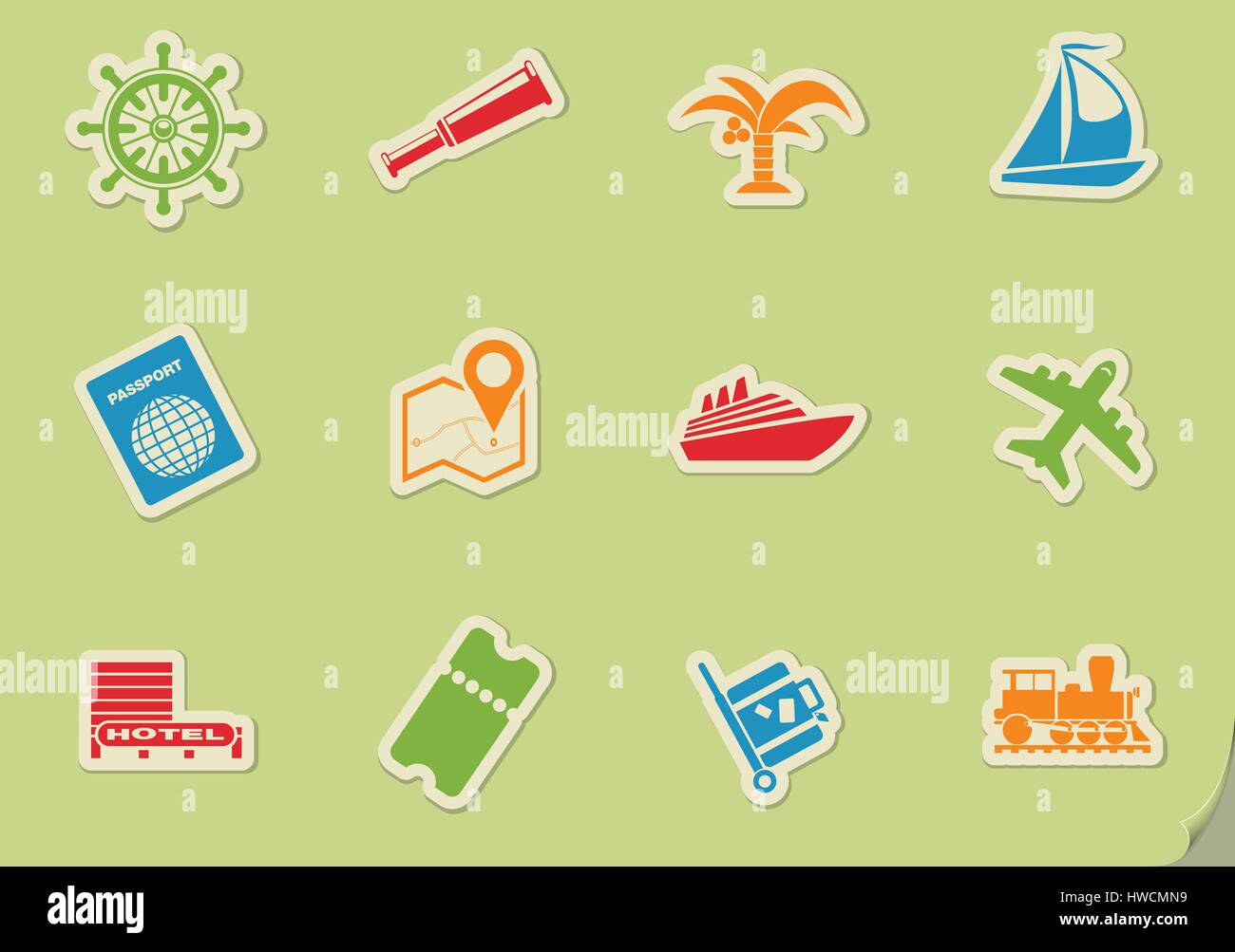 travel web icons for user interface design Stock Vector Image & Art - Alamy