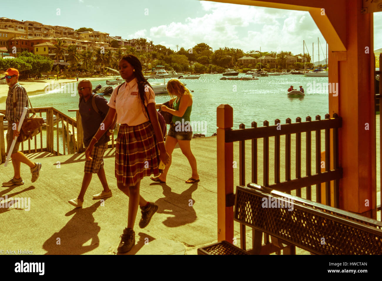 Caribbean school children in St. John's, USVI Stock Photo - Alamy