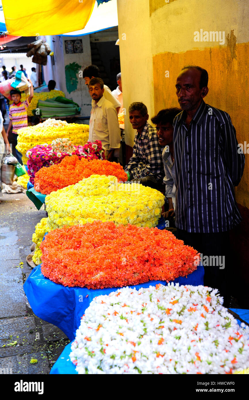 Mysore famous Flower Market, Mysore, Karnataka, India Stock Photo Alamy