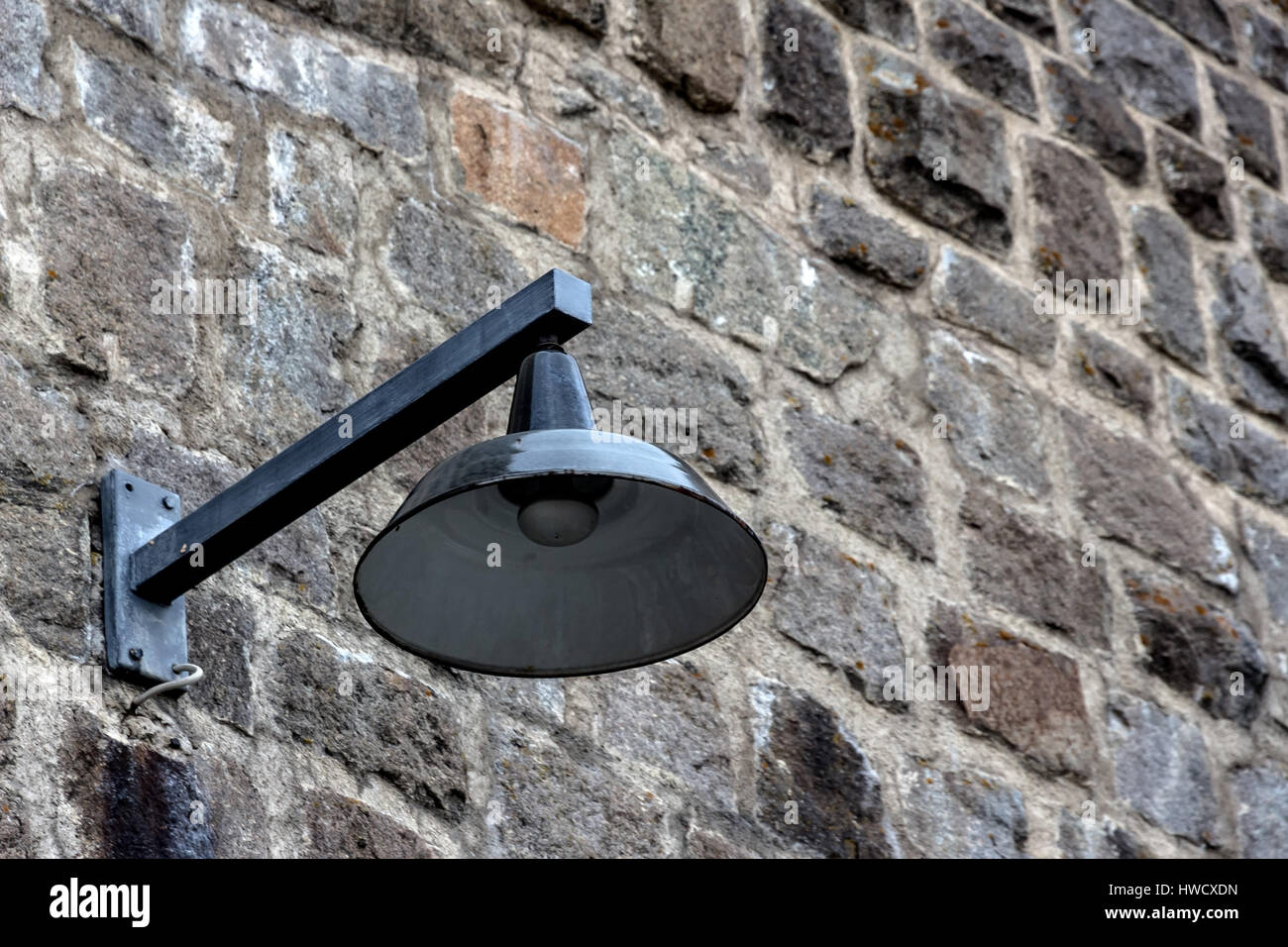 Lighting in the concentration camp Mauthausen in Austria. Concentration camp of the step III from 1938 to 1945, Beleuchtung im Konzentrationslager Mau Stock Photo