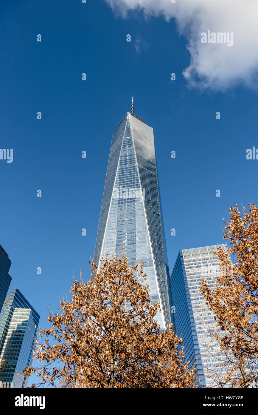 One World Trade Center at Lower Manhattan - New York, USA Stock Photo